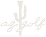 AZ GOLF Logo - Cream 100 x 85 150 dpi